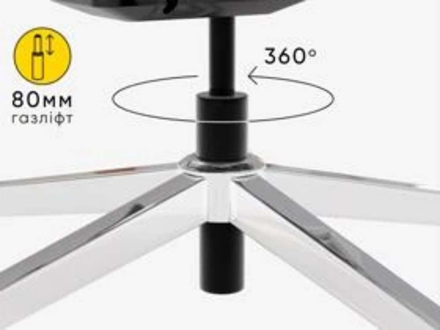 Крісло офісне Mealux Q1 Air Fabric Grey (HF Q-1 F/G) — фото 9
